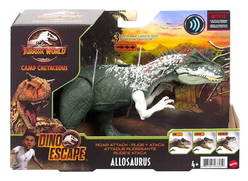 Mattel 2021 Jurassic World Dino Escape Roar Attack Allosaurus 02